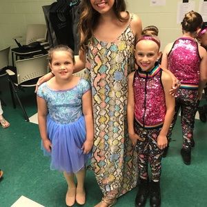 Multi color snakeskin Maxi dress.